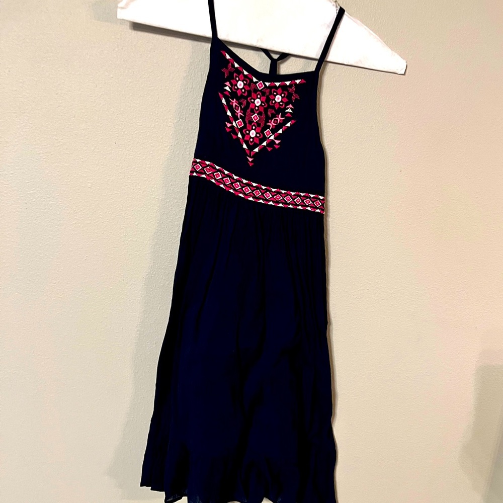 Navy and pink summer dress